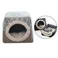 thumbnail image 4 of Cat Bed for Indoor Cats 2-in-1 Pet Bed for Kitten and Small Cat or Dog Cat Tent Cave Washable Cat House 35x33x30cm Pet Supplies Gray L, 4 of 8