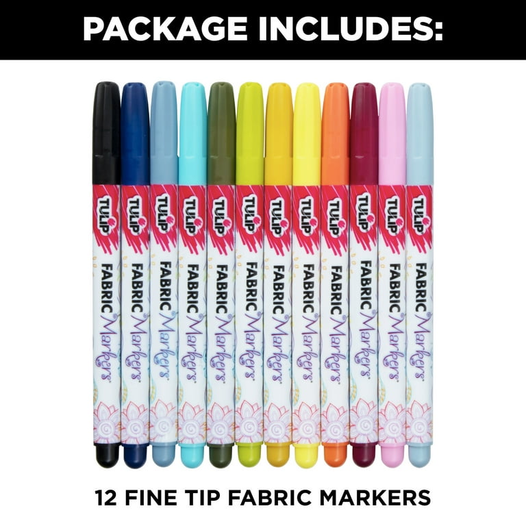 I Love To Create Tulip Fabric Markers Variety Pack 5/Pkg-Black