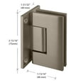 thumbnail image 7 of CRL JRG037BN Brushed Nickel Junior Geneva 037 Series Wall Mount Full Back Plate Hinge, 7 of 7
