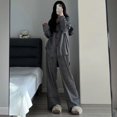 thumbnail image 1 of Striped Pajama Set Women Long Sleeve Pants Soft Sleepwear Casual Homewear, 1 of 4