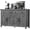 Grey, variant on Winkalon 55'' Kitchen Sideboard Buffet Cabinet, 4-Doors 2-Drawers Farmhouse Storage Cabinet with Adjustable Shelves, Grey