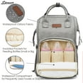 thumbnail image 3 of Spencer Easy to Clean Waterproof Backpack Diaper Bag, Gray, 3 of 9