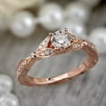 thumbnail image 2 of HeartsAndYou 3ct Round Cut Moissanite Nature Inspired Engagement Ring for Women 18k Rose Gold over Silver, 2 of 5