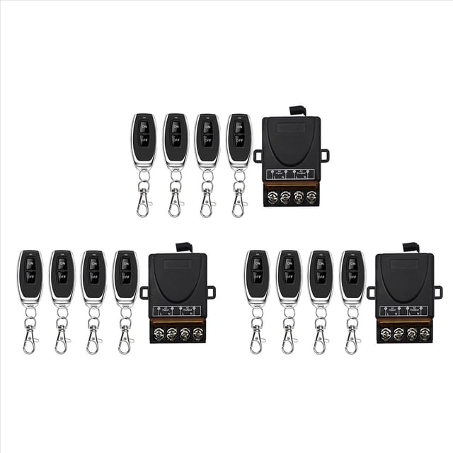 3X Interruptor de Control Remoto Inalámbrico CA 220 V 30 A 1 Canal 433 MHz Receptor de Relé + Transmisor de Encendido/Apagado A