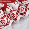 thumbnail image 3 of ZACOO 52"x63" Christmas Velvet Curtains Xmas Boho Room Darkening Drapes Christmas Tree and Deer Design Window Curtain for Living Room Bedroom, 2 Panels, White, 3 of 7
