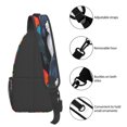 thumbnail image 4 of Sling Bag for Men, Colorful Toucan Cockatoo Parrot Fanny Pack Crossbody Bags Shoulder Chest Bag, Small Gym Bag Anti Theft Crossbody Backpack Daypack for Travel Sports Running Hiking, 4 of 7