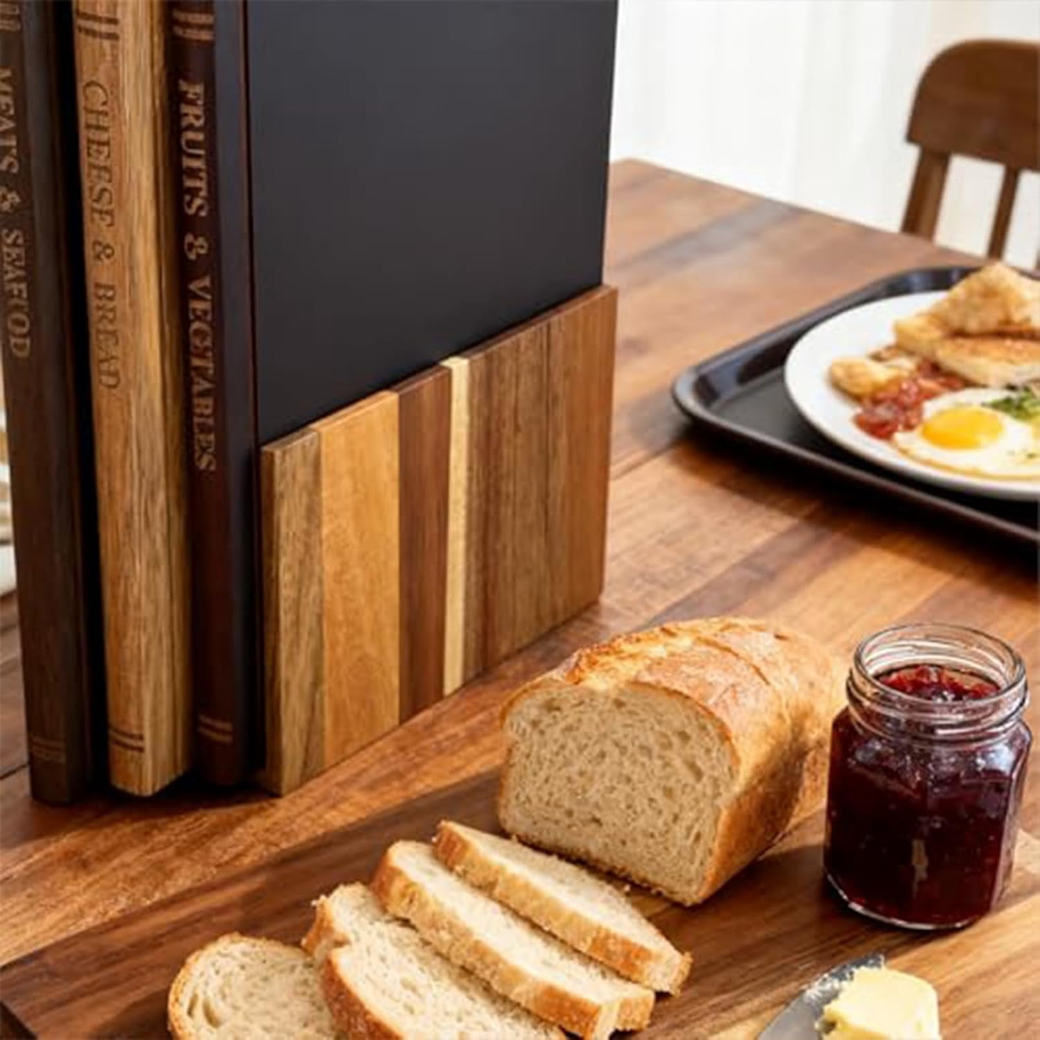 Cutting Board That Looks Like Books, Book Cutting Board Set, 2026 New Chopping Board Set Of 3 With Stand, For Fruits, Vegetables, Meat, Fish, Cheese And Bread