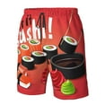 thumbnail image 5 of Naloa Sushi Men's Beach Shorts, Surfing shorts, Swim trunks, Quick Dry Swim Trunks for Surfing Beach Fun - 3X-Large, 5 of 9