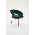 thumbnail image 6 of Hassch Modern Teddy Upholstered Dining Chair with Ergonomic Curved Backrest and Golden Metal Legs, Easy to Assemble, Green, 6 of 6