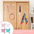 thumbnail image 4 of Uxcell 6Pcs Ganchos de Pared Decorativos en Forma de Lazo, Ganchos Adhesivos de Metal para Toallas, Soportes Adhesivos Pesados para Colgar Llaves, Abrigos, Rosa/Azul, 4 of 7