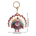 thumbnail image 4 of Jiibva PU Leather Key Cover with Keychain, Turkey-Themed Key Holder and Bag Charm, 4 of 7