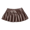 thumbnail image 5 of IEFiEL, minifaldas plisadas de cuero con cintura alta y cremallera frontal para mujer, minifalda plisada para fiesta de cóctel, ropa sexi para discoteca de noche, 5 of 5