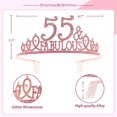 thumbnail image 3 of Meant2Tobe 55Th Birthday Gifts For Women55Th Birthday Tiara And Sash Pink | 2, 3 of 13