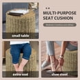 thumbnail image 6 of 2 Pack Pouf Ottoman,Natural Seagrass Foot Stool,Hand Weaving Round Ottoman,for Living Room,Leisure Ottoman, 6 of 12