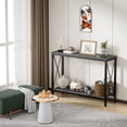 thumbnail image 2 of Simple Hogar Credenza,Credenza recibidor de Madera de 2 Capas Gris,Estilo Moderno Mesa de Entrada,Fácil de Montar Mesas recibidor,Las Dimensiones de la Mesa recibidor Entrada Son 102 * 30 * 70.5(CM), 2 of 7
