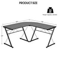 thumbnail image 4 of Giantex Bureau d'Ordinateur en L, Poste de Travail Bureau d'Écriture avec Bord Arrondi, Table Moderne pour PC Portable pour Bureau à Domicile, Noir, 4 of 8