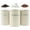 Beige, variant on 3Pcs Tea Coffee Sugar Canister Metal Kitchen Container with Airtight Lid Countertop Round Coffee Storage Jar for Beans Spice Cereal