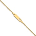thumbnail image 1 of 14k Yellow Gold Childrens Butterfly Name Bar Identification Id Bracelet, 1 of 7