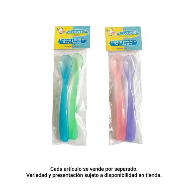 Set de cucharas Alexander Baby para bebé varios colores, 2 pzas