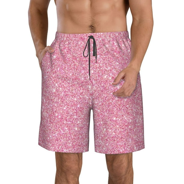 Fotbe Glitter Trajes de Baño Estampados para Hombre, Shorts de Verano de Secado Rápido, Ropa de Playa, Bañadores-Small