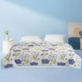 thumbnail image 6 of Qocolhg Spring Summer Quilt Bedding Modern Air Conditioner Quilt for Kids, Cotton Breathable Comforter Print Floral Quilts Bedspread, Cooling Blankets for Hot Sleepers, 39x59 inch, Purple, 6 of 6