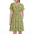 thumbnail image 1 of Balery Taco Vestidos sueltos de manga corta para mujer, vestidos de verano 2025, vestidos casuales de corte A con vuelo., 1 of 6