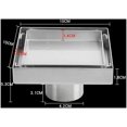 thumbnail image 5 of Invisible floor drain 304 stainless steel thickened deodorant floor drain square 1010cm.., 5 of 5