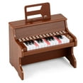 thumbnail image 1 of Gymax 25 Keys Digital Piano w/Music Stand Teaching Mode Lighted Keys 6 Instruments Brown, 1 of 10