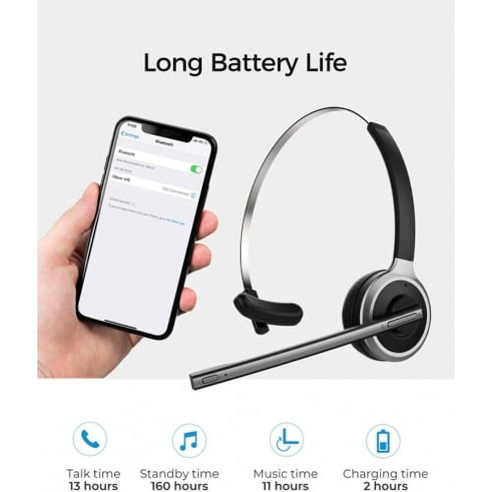 Microphone Wireless Headphone for Google Pixel 8a/6a/6 Pro - Headset Bluetooth Earphone Hands-free Noise Isolation
