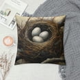 thumbnail image 2 of HENGT  Retro Bird's Nest Oil Painting Decorative Pillow Covers Home Decor Nice Gift Indoor/Outdoor  Square Pillowcase,, 2 of 5