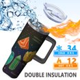 thumbnail image 3 of Crystal Motif Stainless Steel Insulation Mug with Lid and Handle, 30oz, 3 of 4