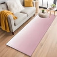 thumbnail image 2 of Minimalist Pink Runner Rugs 2x6 ft and White Gradient Washable Hallway Rugs Non-Slip Floor Mats Absorbent Carpet Bedside Runners for Bedroom Kitchen Bathroom Laundry Room, 2 of 9