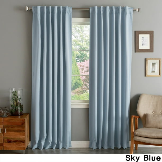 Aurora Home Solid Thermal Insulated 108, 108 Inch Long Curtains
