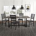 thumbnail image 2 of Walker Edison Farmhouse 5 Piece Dining Set, Grey and Black, 2 of 9