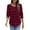 Red, variant on Jalioing Women's Casual Striped Shirts 3/4 Puff Sleeve Crew Neck Fashion Tunic Blouses Summer Dressy Tops