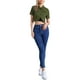 thumbnail image 2 of Chaqueta de mezclilla recortada de manga corta con cuello vuelto para mujer INSPIRE CHIC verde XL, 2 of 6