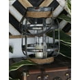 thumbnail image 3 of DecMode Indoor 10"W, 13"H Industrial Metal Lantern, Grey, 1 - Piece, 3 of 5