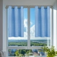 thumbnail image 2 of Beautynvta Short Curtains Half Window Curtains for Bedroom, Kitchen Window Curtains Over Sink, Energy Saving Blackout Drapes, 39.4''x51.2'', Blue, 2 of 6