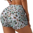 thumbnail image 2 of Fotbe Mallard Ducks Wild Birds1 Seamless Shorts, Womens Workout Shorts High Waist Stretch Booty Short for Gym/Yoga/Running/Biking-X-Large, 2 of 9