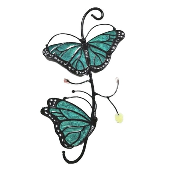 Butterfly Style Stained Glass Window Panel Hangings Stained Glass Butterfly Suncatcher Window Hanging Decor Gift