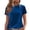 Blue, variant on Women's Velvet T Shirt Short Sleeve Crew Neck Plain Velvet Top Ladies Round Neck Velour Tee Women, Casual Party Velvet T-Shirt Ladies, Soft Solid Colour Tops, Going Out Top