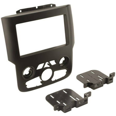 8 Dash Kit - SCOSCHE CR1297DDB 2013-up Ram Truck Main Panel ISO Double DIN Mounting Dash Kit for Car Radio / Stereo Installation (Factory 8