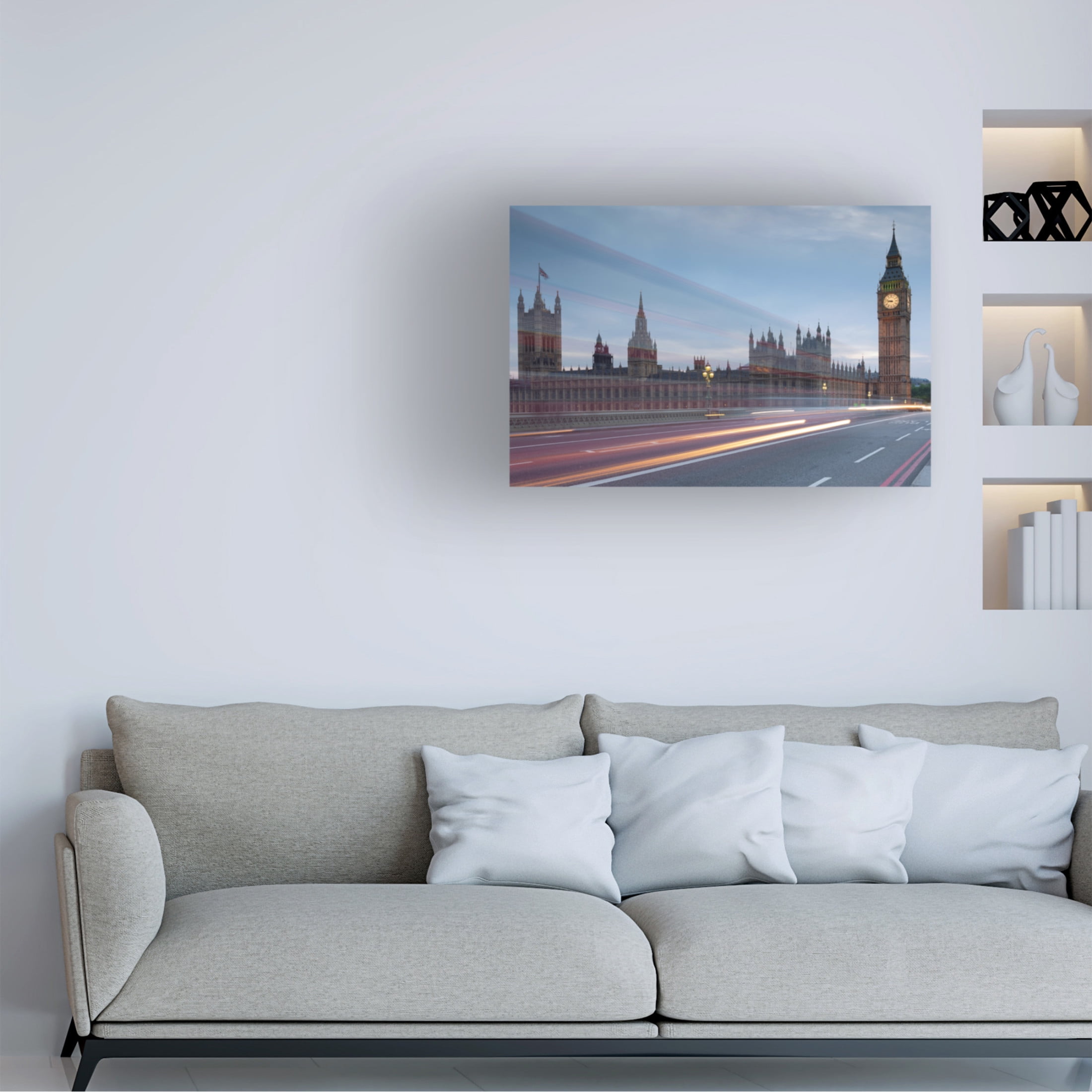 Trademark Fine Art Paolo Bolla Big Ben With Bright Trails Canvas Wall Art