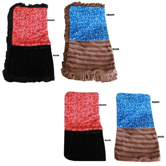Dog, Puppy Pet or Cat Sleepytime Cuddle Blankets, "Westerns" (Choose from: Red or Blue!)