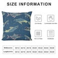 thumbnail image 5 of Qinduosi Throw Pillow Covers Pillow Cases Cushion Covers Nautical Fishing and Decorative Throw Pillowcases Animal Blue Cushion Cases White, 5 of 5