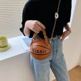 thumbnail image 3 of Kukoosong Crossbody Bags for Women Shoulder Bag Personalized Round Ball Female Bag Chain Basketball Bag All-Match Satchel Small Bag Brown, 3 of 3