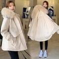 thumbnail image 2 of Uhndy Winter Jackets Coats for Women, Women Winter Thickening And Velvet Keeping Warm Casual Coat With Hat Christmas Gifts for Women, 2 of 6