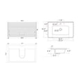 thumbnail image 5 of 30 inch Bathroom Vanity with Sink, Wall Mounted Floating Bathroom Vanities with Storage Drawers Vanity & Sink Combo, Bathroom Storage Combo Cabinet for Small Space, Bathroom, White+Blue, 5 of 9