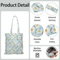 thumbnail image 5 of Vintage Daisy Print Reusable Grocery Tote Bag – Large Canvas Shopping Bag with Boho Floral Watercolor Design, Eco-Friendly & Heavy-Duty Market Tote for Women, Farmers Market, Beach, Spring & Summer, 5 of 6