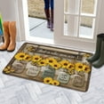thumbnail image 5 of Brown Wood Sunflower Flowers (7) Welcome Doormat for Indoor/Outdoor Entrance Brown Wood Sunflower Flowers (7) Decoration Door Mat Kitchen Door Mat Bedroom Doormat 17x30 Inch, 5 of 6